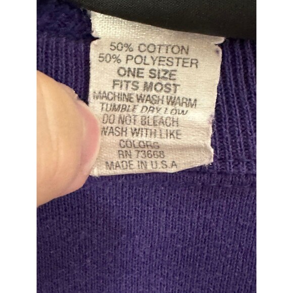 Vintage Georgetown Hoyas Bulldog Crewneck Sweater Purple Large L USA - Picture 6 of 9